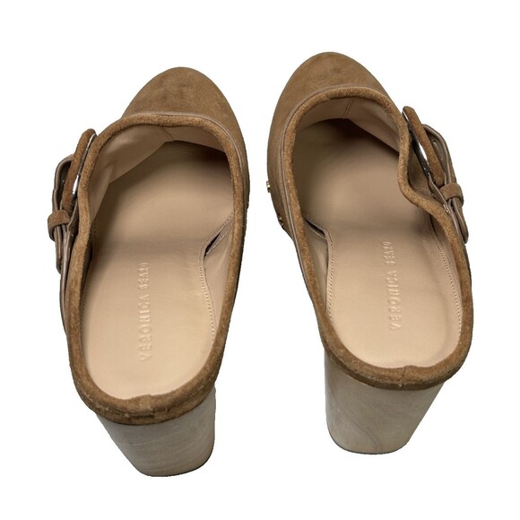 Veronica Beard Dacey Brown Tan Sand Suede Mule Clogs Studded Women's Size 8.5 - Picture 7 of 10
